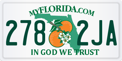 FL license plate 2782JA
