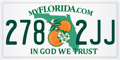FL license plate 2782JJ