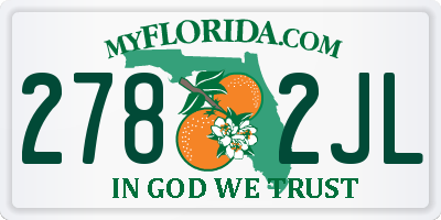 FL license plate 2782JL