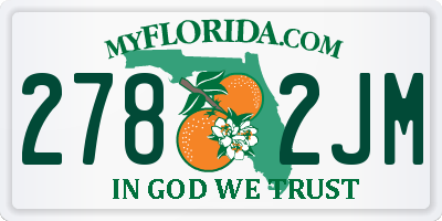 FL license plate 2782JM