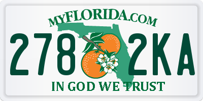 FL license plate 2782KA