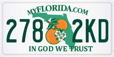 FL license plate 2782KD