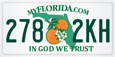 FL license plate 2782KH