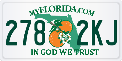 FL license plate 2782KJ