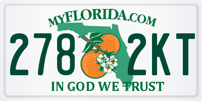 FL license plate 2782KT