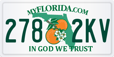 FL license plate 2782KV
