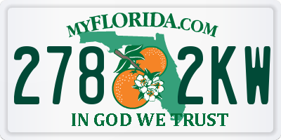 FL license plate 2782KW
