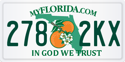 FL license plate 2782KX
