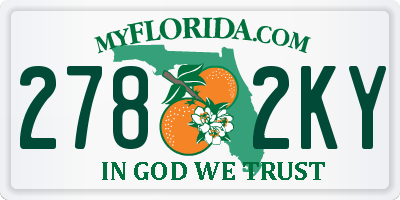 FL license plate 2782KY