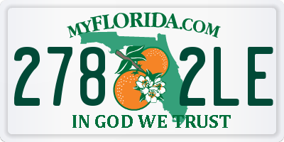 FL license plate 2782LE