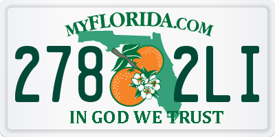 FL license plate 2782LI