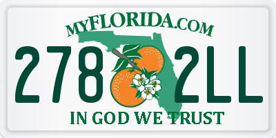 FL license plate 2782LL