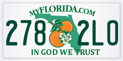 FL license plate 2782LO