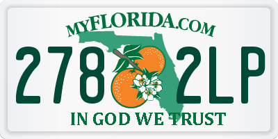 FL license plate 2782LP