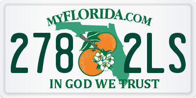 FL license plate 2782LS