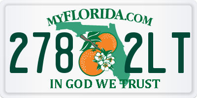 FL license plate 2782LT
