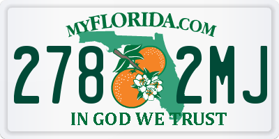 FL license plate 2782MJ