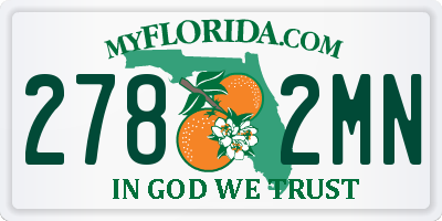 FL license plate 2782MN