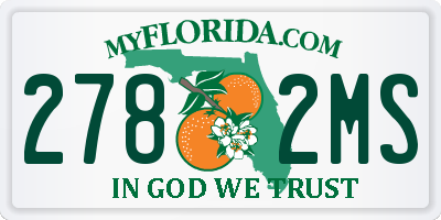 FL license plate 2782MS