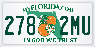 FL license plate 2782MU