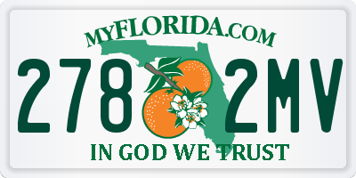 FL license plate 2782MV