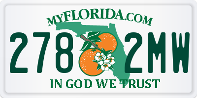 FL license plate 2782MW