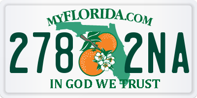 FL license plate 2782NA