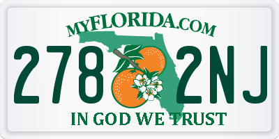 FL license plate 2782NJ