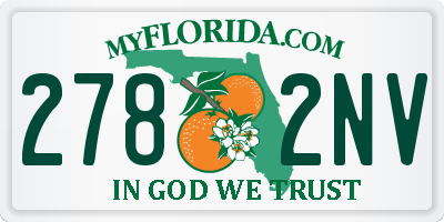 FL license plate 2782NV