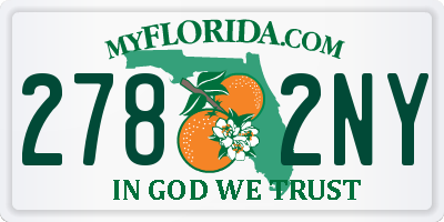 FL license plate 2782NY