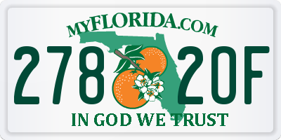FL license plate 2782OF