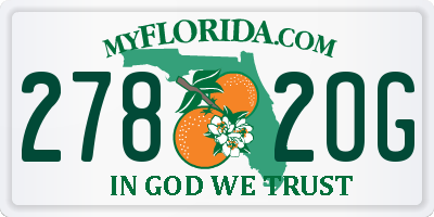 FL license plate 2782OG