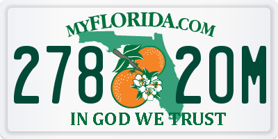 FL license plate 2782OM