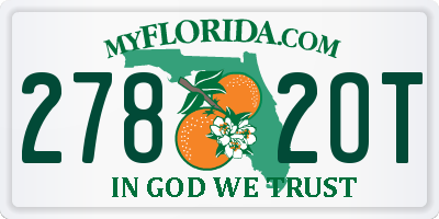 FL license plate 2782OT