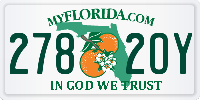 FL license plate 2782OY