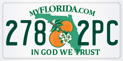 FL license plate 2782PC