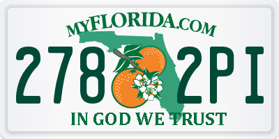 FL license plate 2782PI
