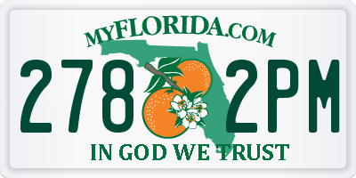 FL license plate 2782PM