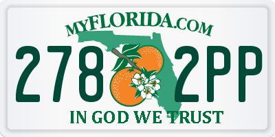 FL license plate 2782PP