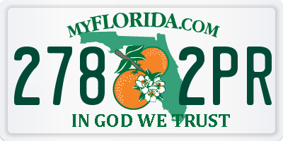 FL license plate 2782PR