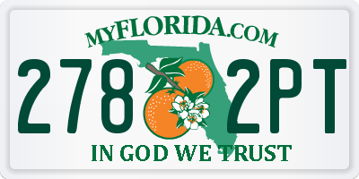 FL license plate 2782PT