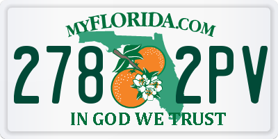 FL license plate 2782PV