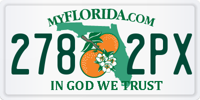FL license plate 2782PX