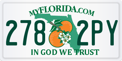 FL license plate 2782PY