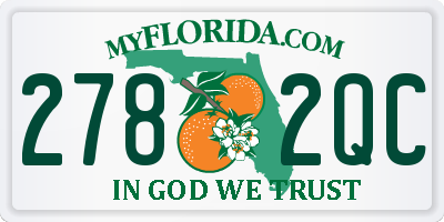 FL license plate 2782QC