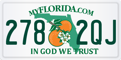 FL license plate 2782QJ
