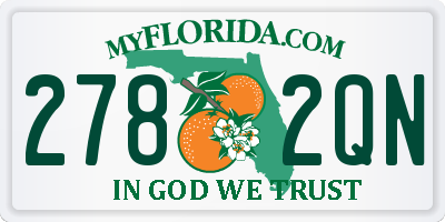 FL license plate 2782QN