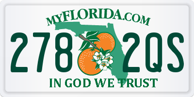 FL license plate 2782QS