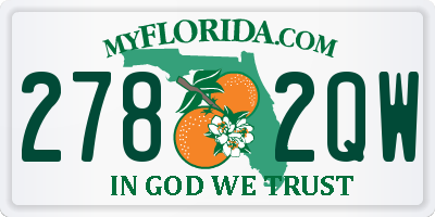 FL license plate 2782QW