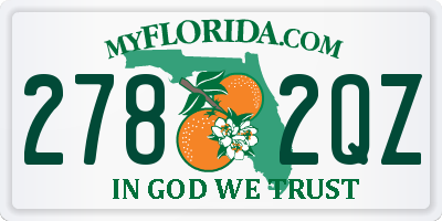 FL license plate 2782QZ